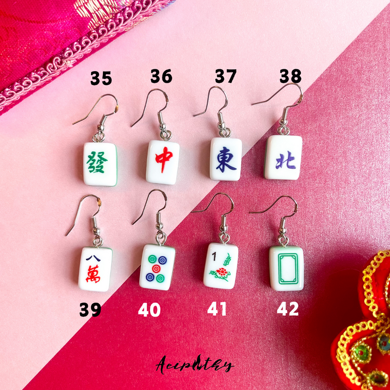 CNY Mahjong Earrings