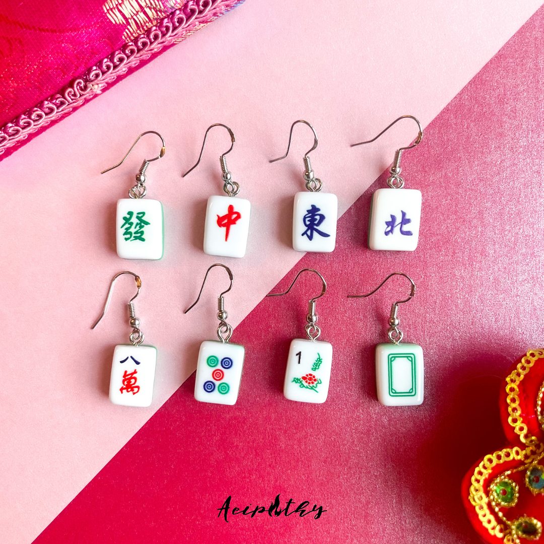 CNY Mahjong Earrings