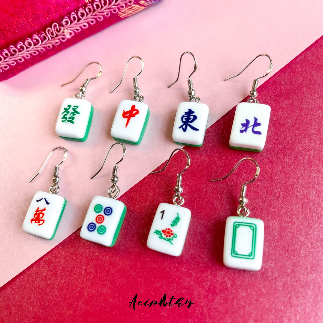 CNY Mahjong Earrings