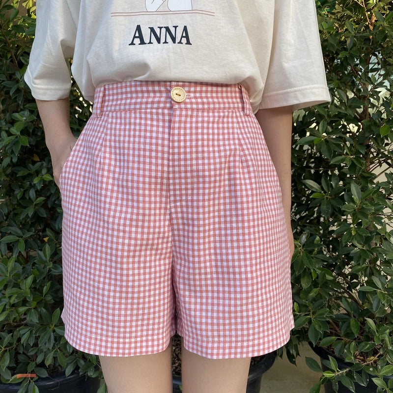 Lila Gingham Shorts