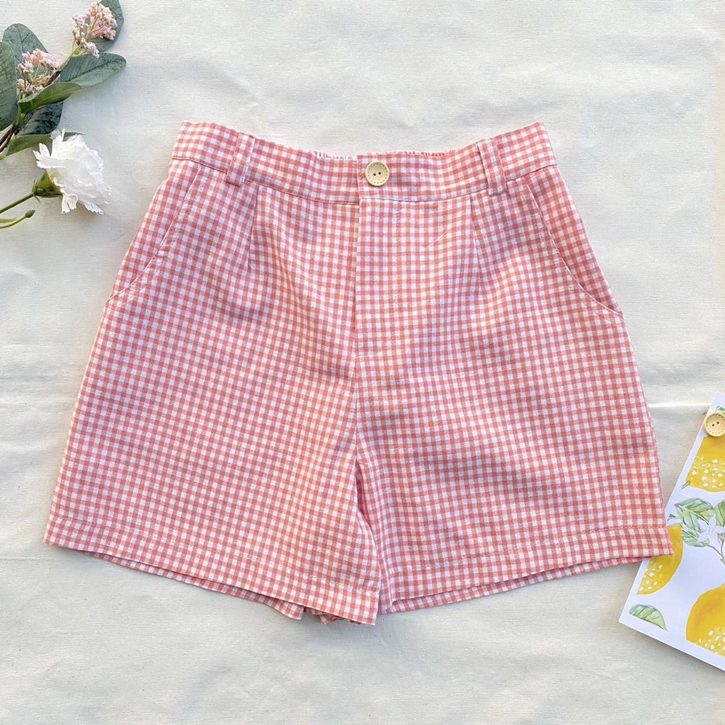 Lila Gingham Shorts