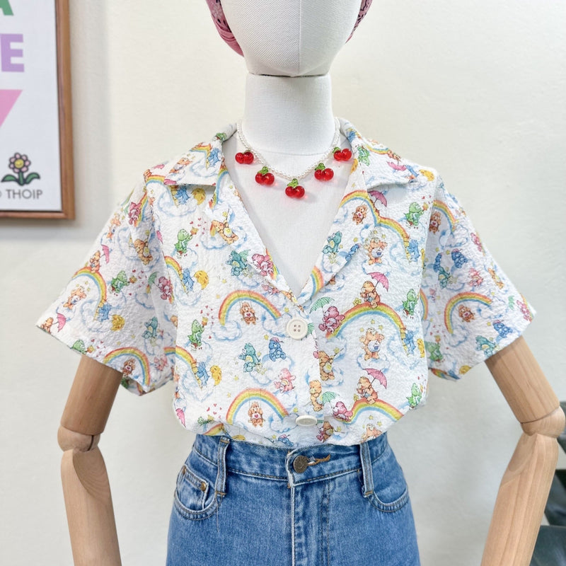 Care Bear Collared Top
