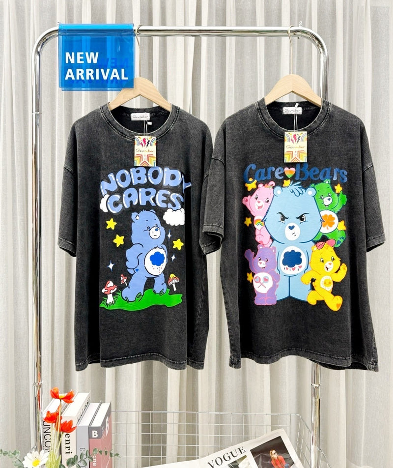 Nobody Cares Carebear Acid Wash Tee