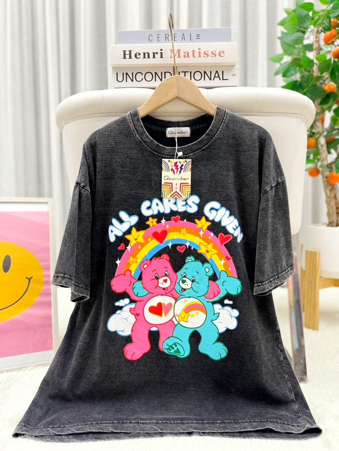 All Cares Given Carebear Acid Wash Tee