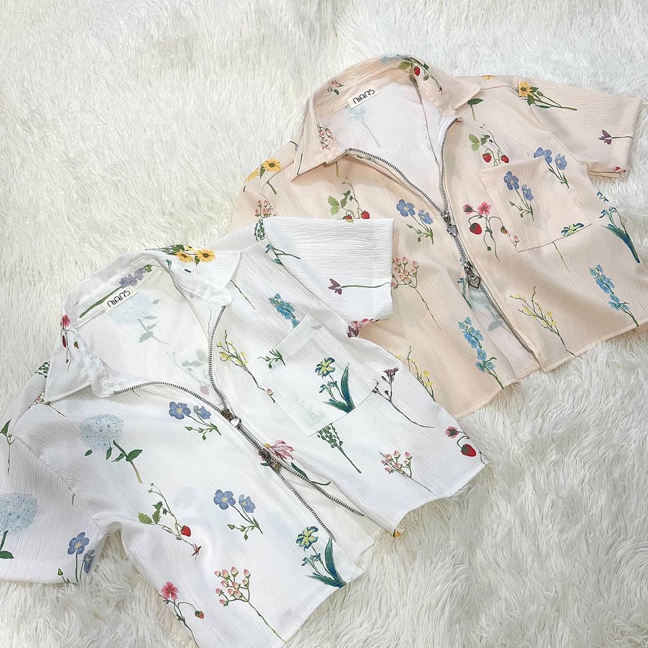 Bloom Floral Zip Top