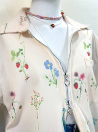 Bloom Floral Zip Top