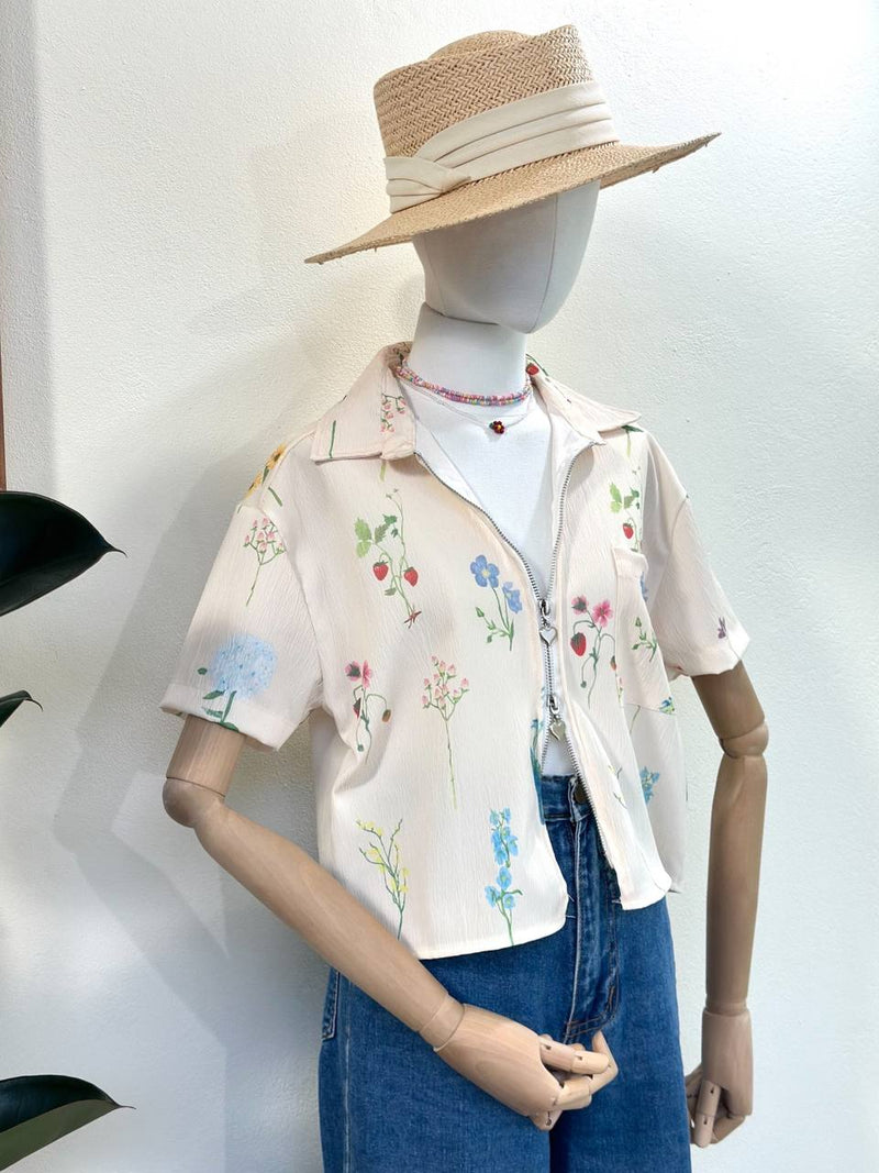 Bloom Floral Zip Top