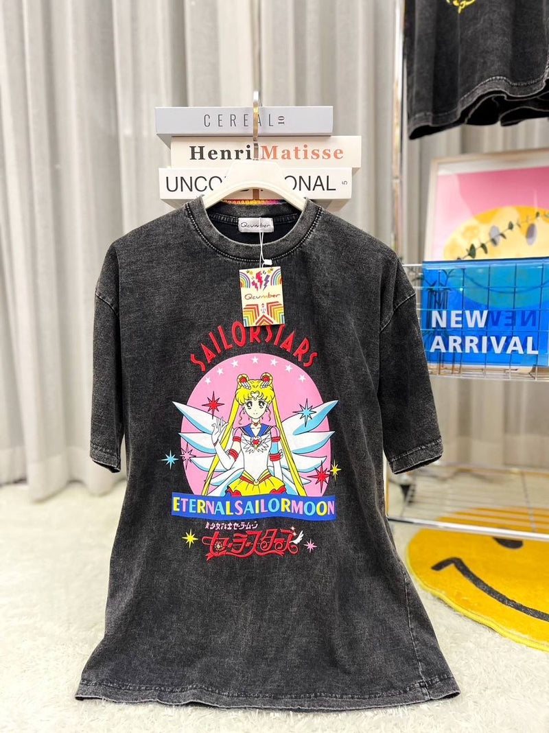 Sailor Moon Acid Wash Tee