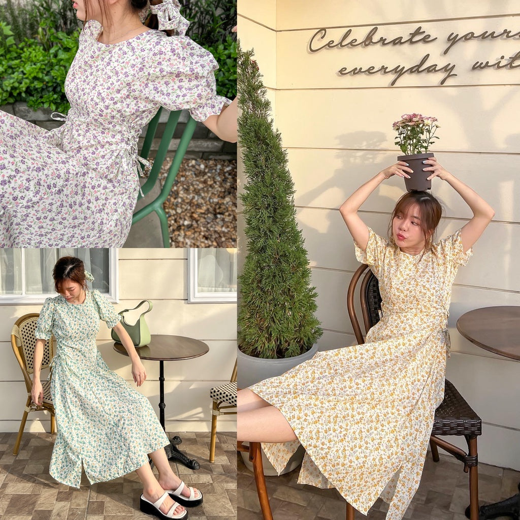 Flora Ruffle Sleeve Dress