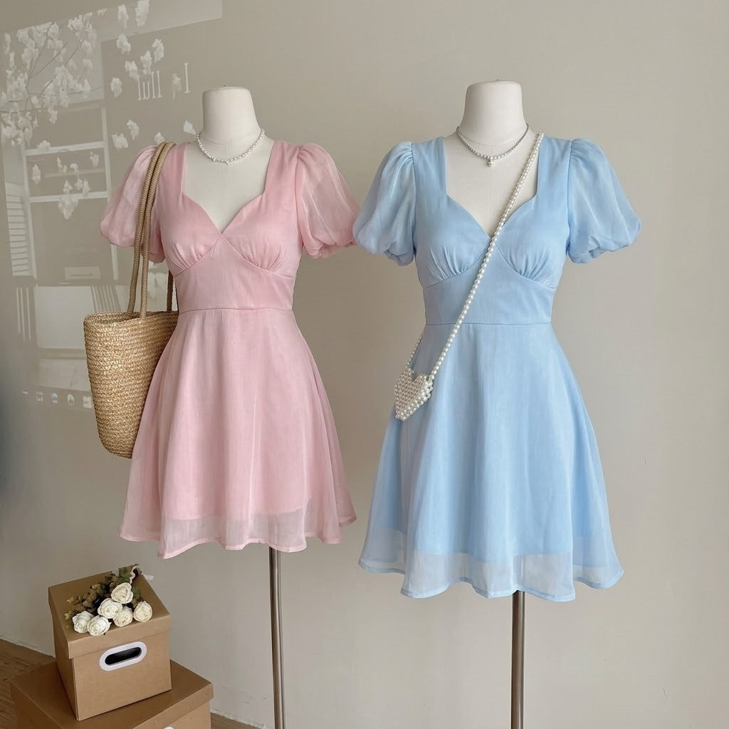 Sienna Sweetheart Puff Mini Dress