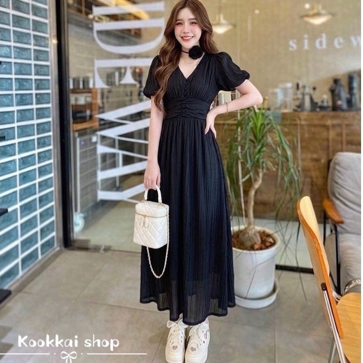 Mia Button Front Maxi Dress