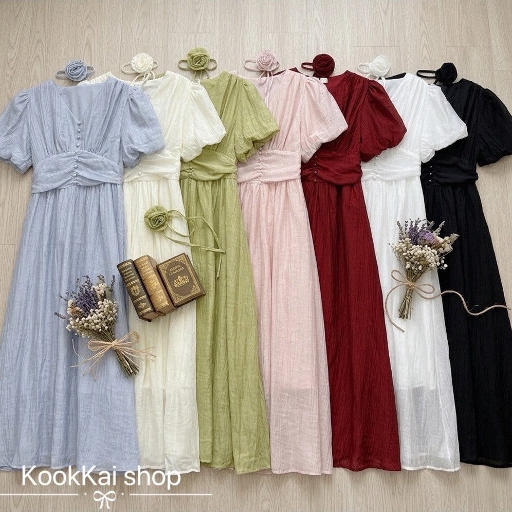 Mia Button Front Maxi Dress