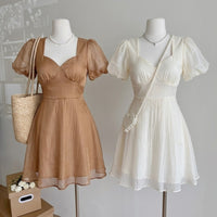 Sienna Sweetheart Puff Mini Dress