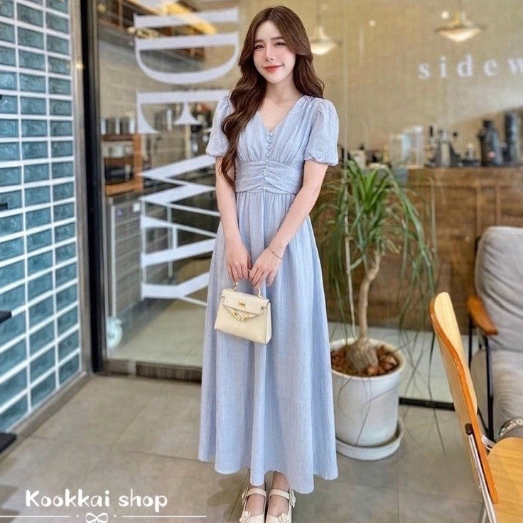 Mia Button Front Maxi Dress