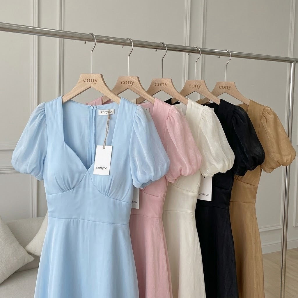 Sienna Sweetheart Puff Mini Dress