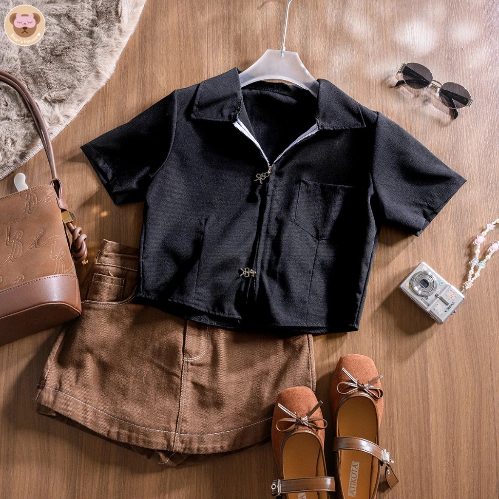 Basic Ribbon Zip Top