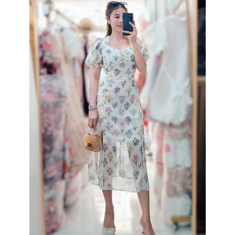 Clementine Sweetheart Chiffon Dress (Spring)