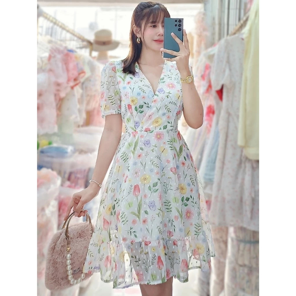 Aurelia Swiss Dot Dress (Spring)