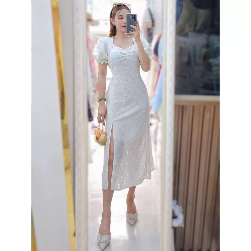 Clementine Sweetheart Lace Dress