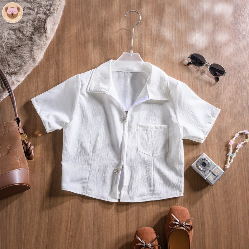 Basic Ribbon Zip Top