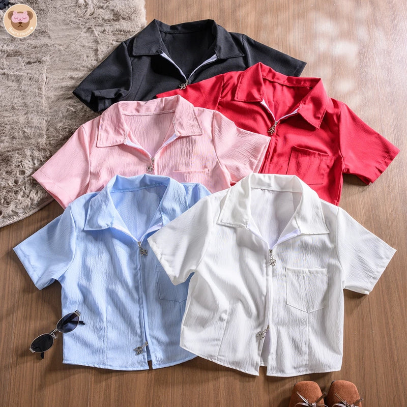 Basic Ribbon Zip Top