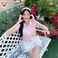 Bow Heart Ribbed Top