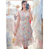Belle Swiss Dot Dress (Sunset Bloom)