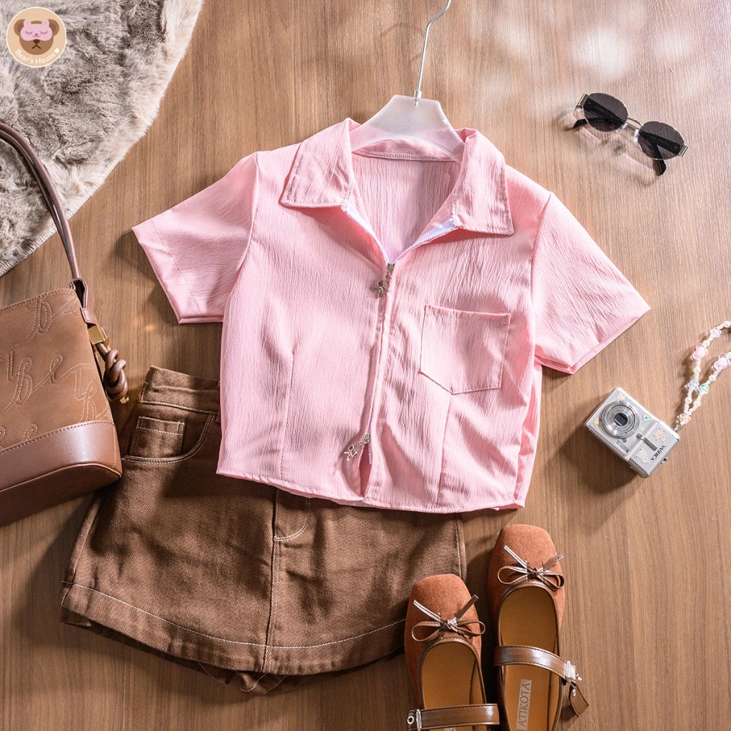 Basic Ribbon Zip Top