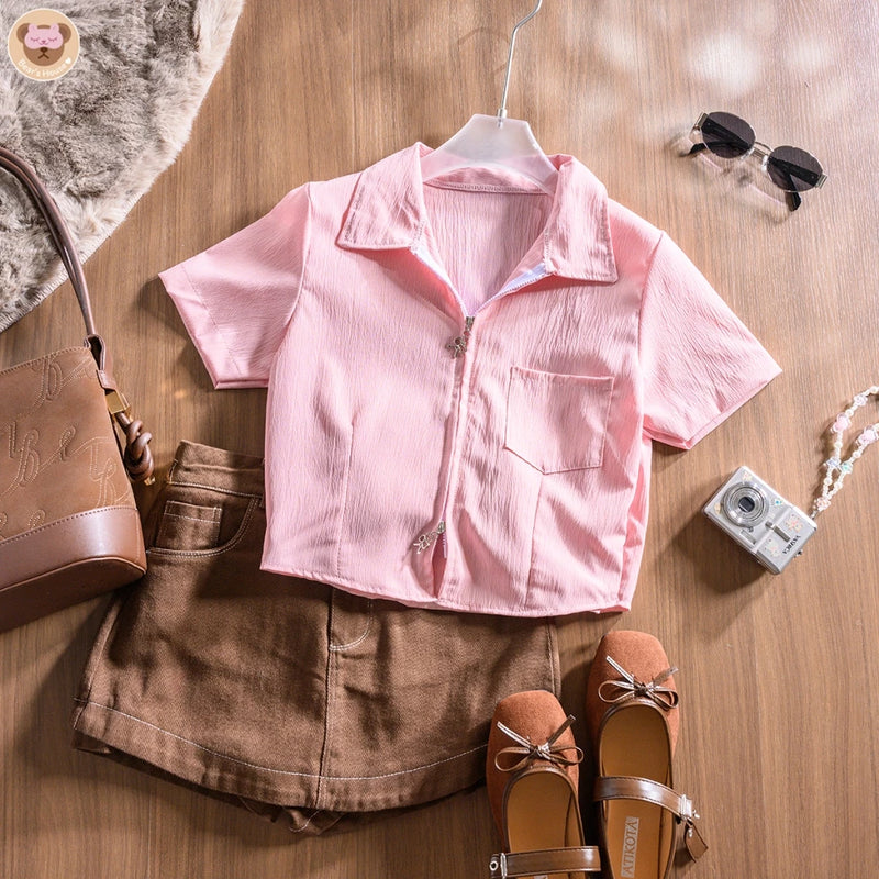 Basic Ribbon Zip Top