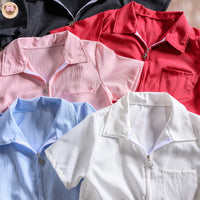 Basic Ribbon Zip Top