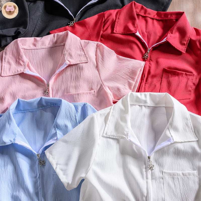 Basic Ribbon Zip Top