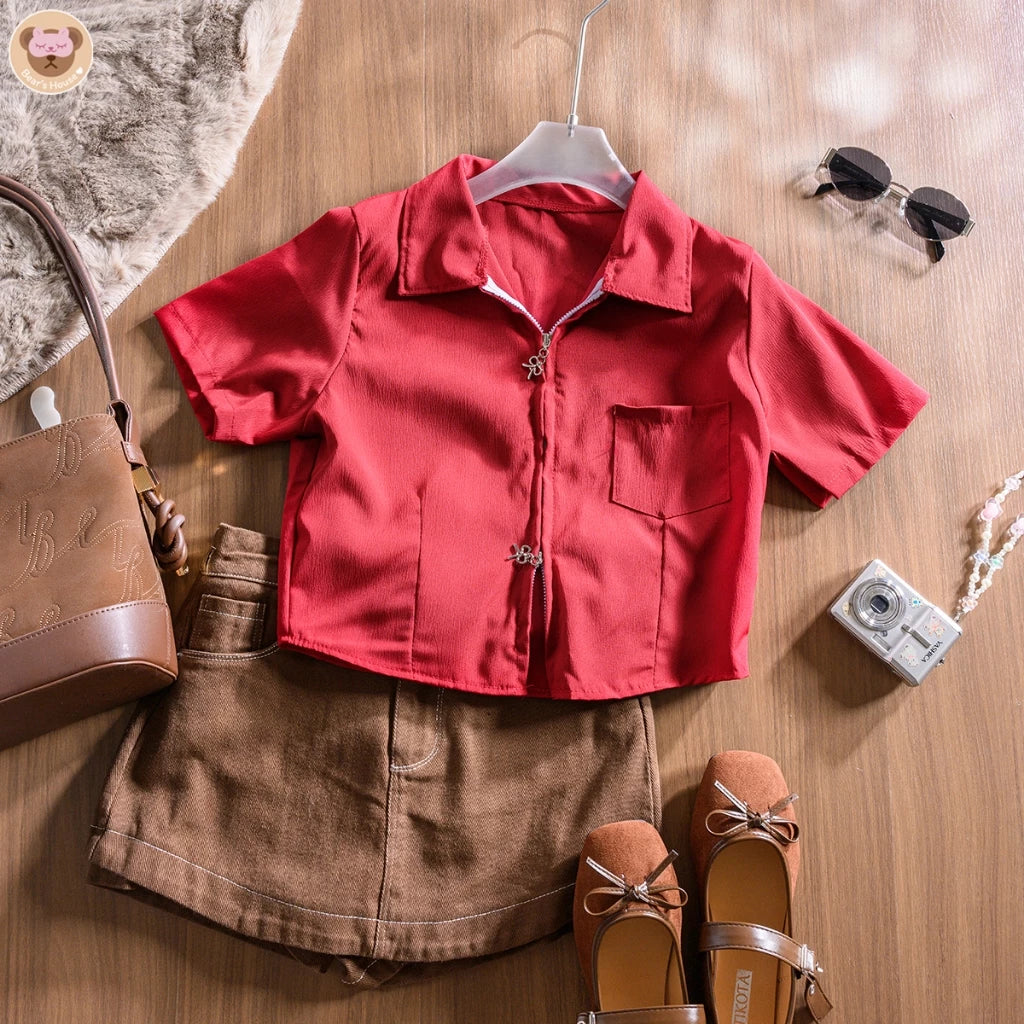 Basic Ribbon Zip Top