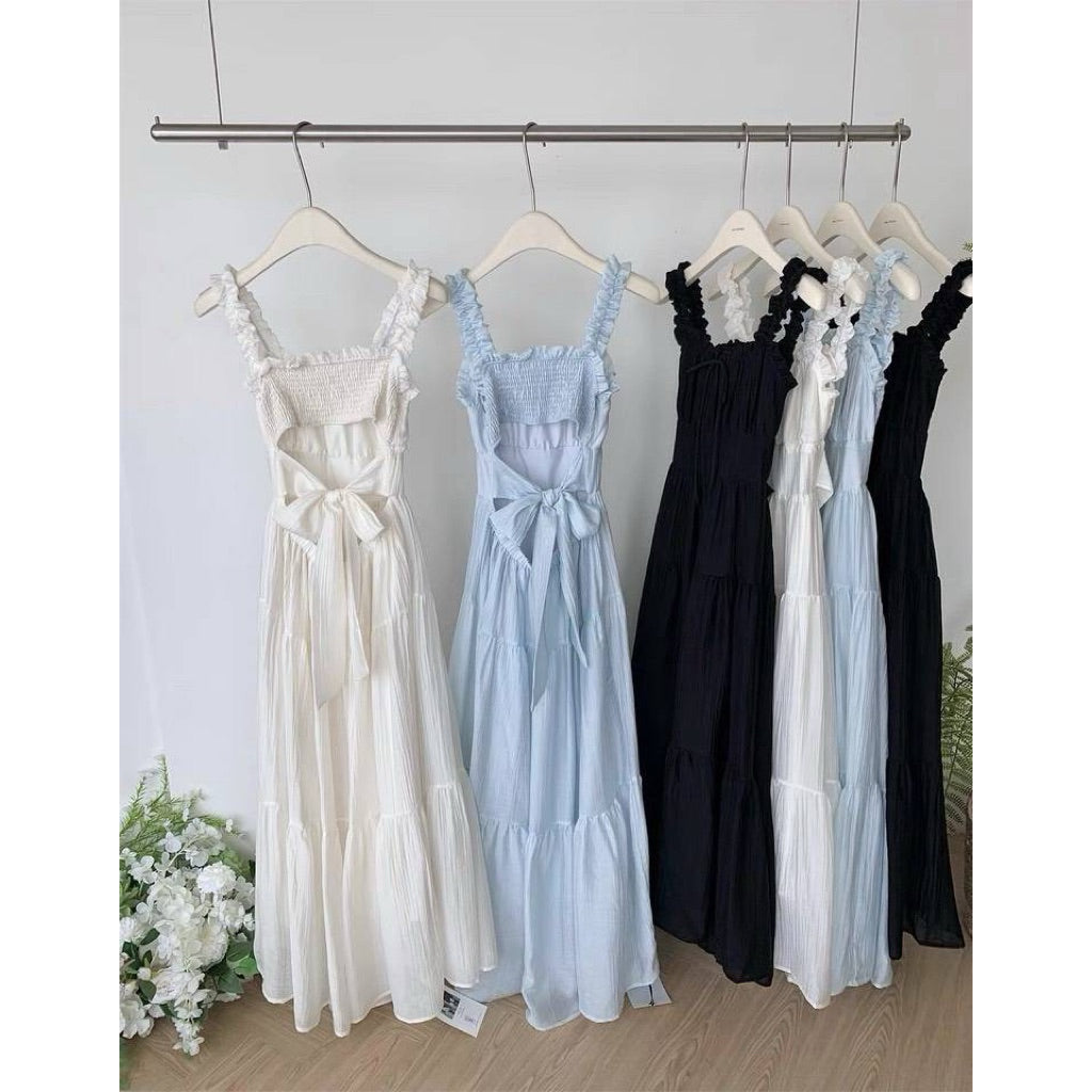 Lilly Backless Smocked Dress