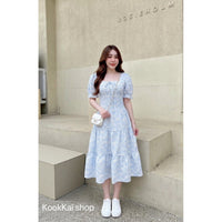Pia Pearl Smocked Midi Dress