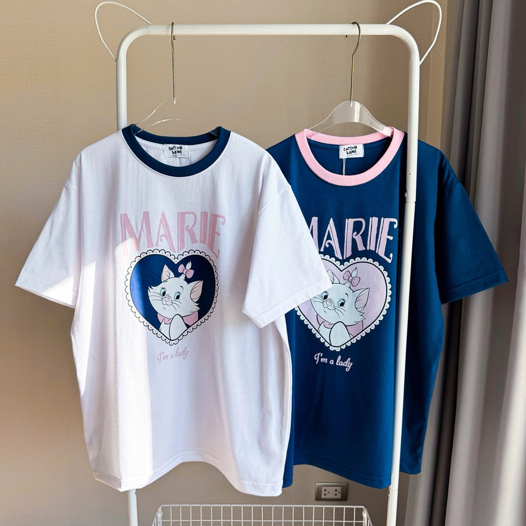 Marie Heart Oversized Tee - both colours