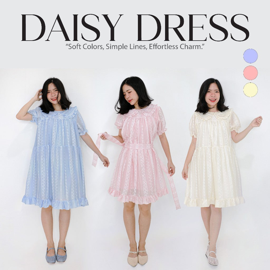 Daisy Embroidered Dress - all colours
