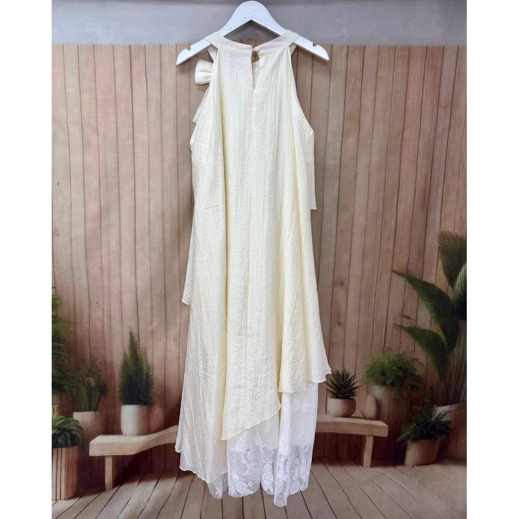 [PO] Belle Bow Lace Maxi Dress