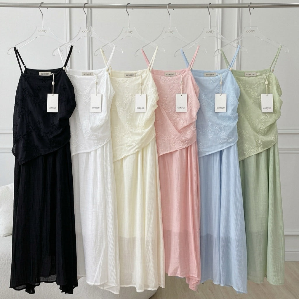 Lila Floral Layered Cami Dress