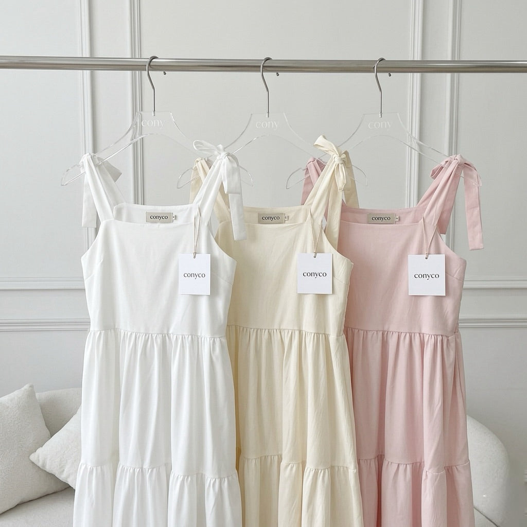 Rina Ribbon Chiffon Dress