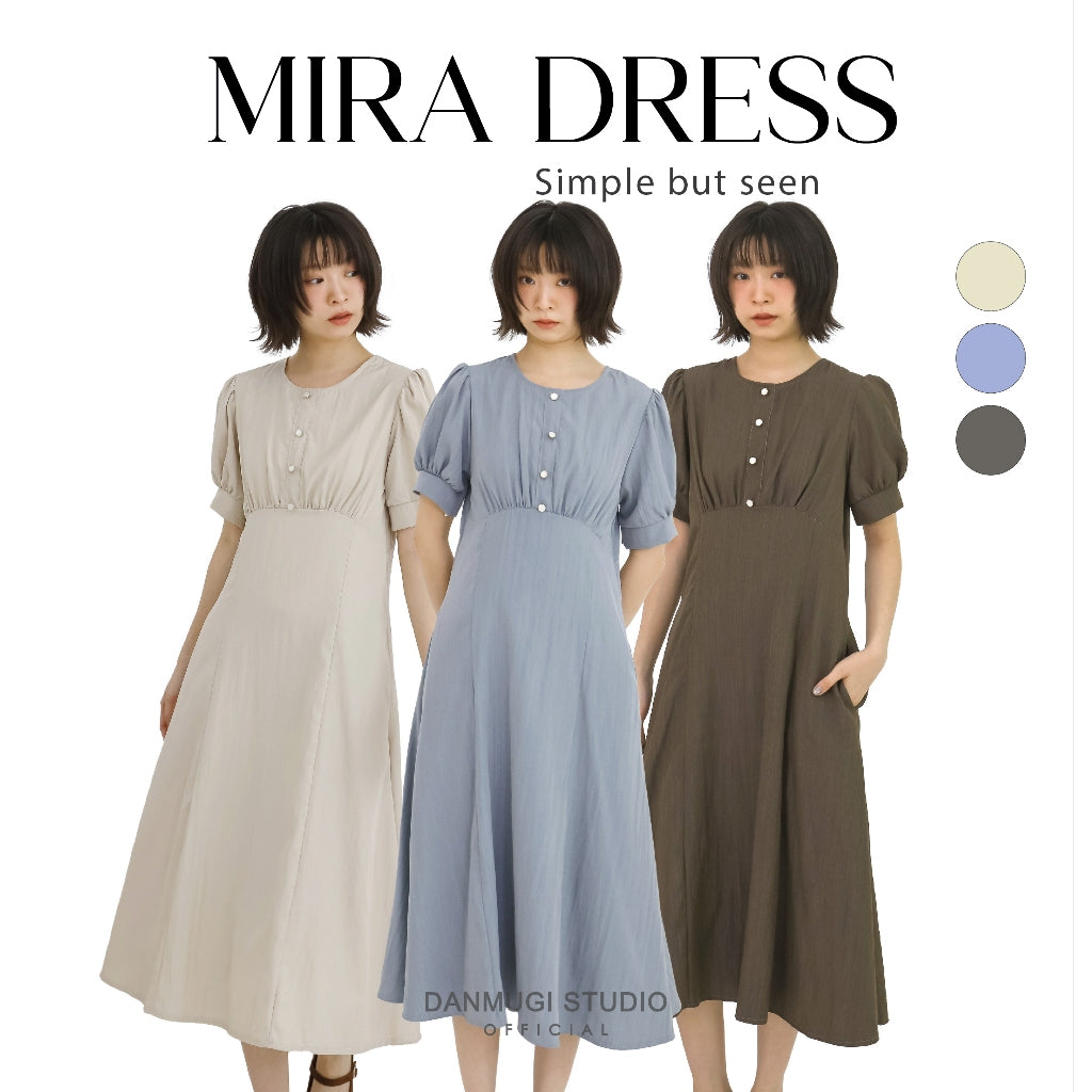 Mira Pearl Button Maxi Dress - all colours