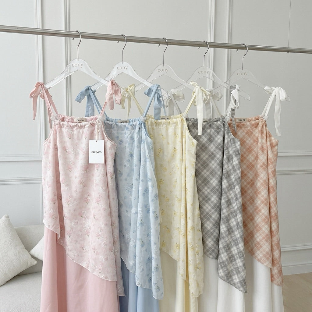 Hazel Ribbon Shoulder Dress