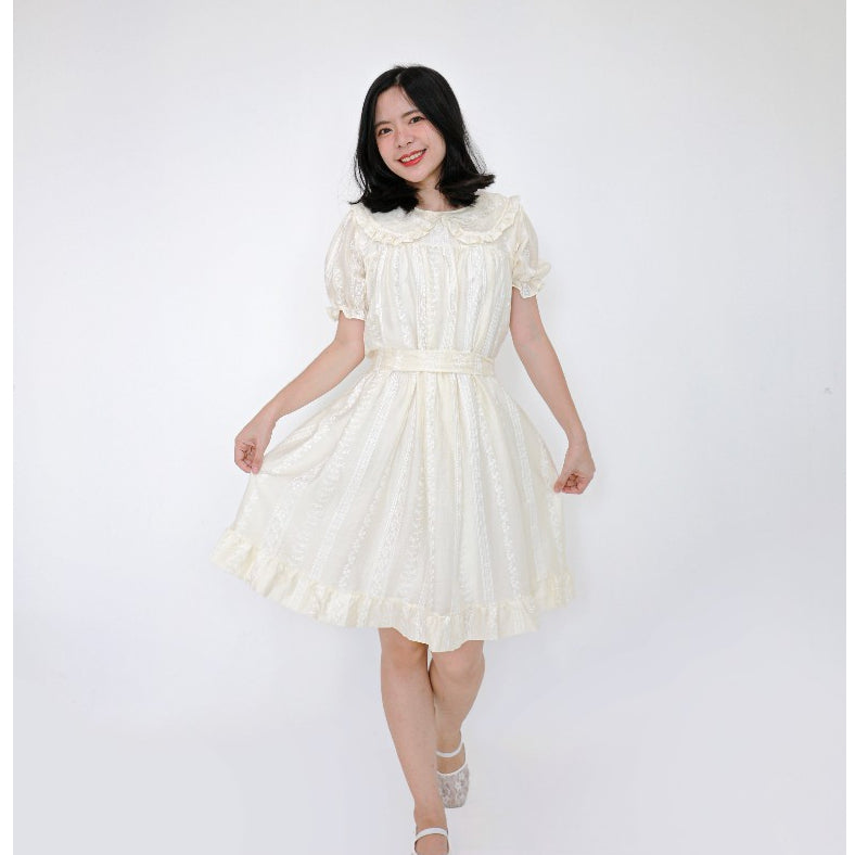 Cream with waist tie
