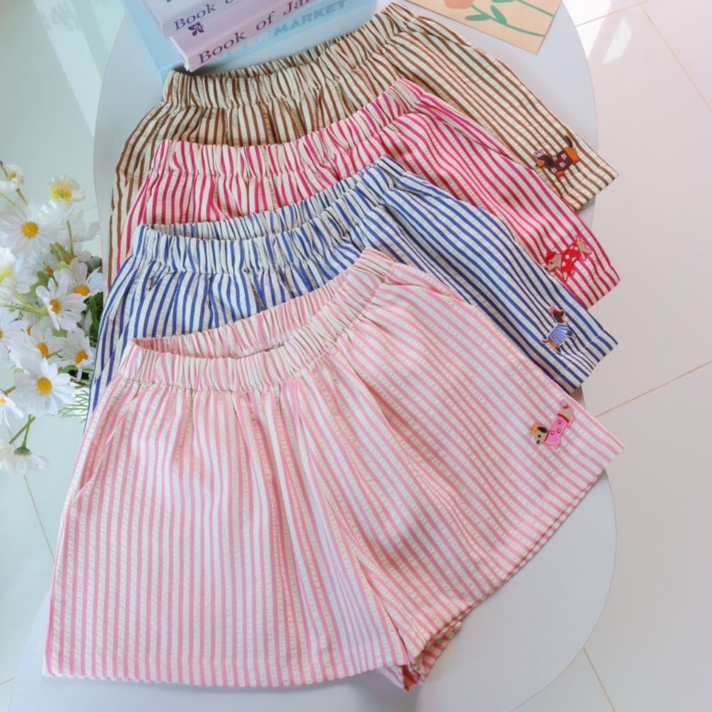 Coco Puppy Stripe Shorts - all colours