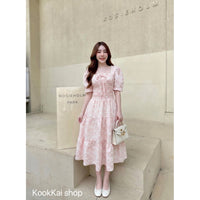 Pia Pearl Smocked Midi Dress