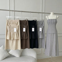 Penny Ruched Top & Long Skirt Set